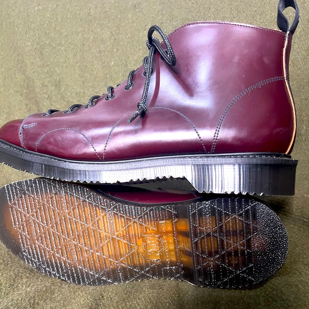 George Cox Fred Perry Monkey Boot Burgundy men’s 10.5 never worn Mod